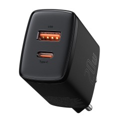 Зарядно устройство Baseus USB към USB Type C 20W 3A Quick Charge 3.0 CCXJ-B01 - черно - Офис