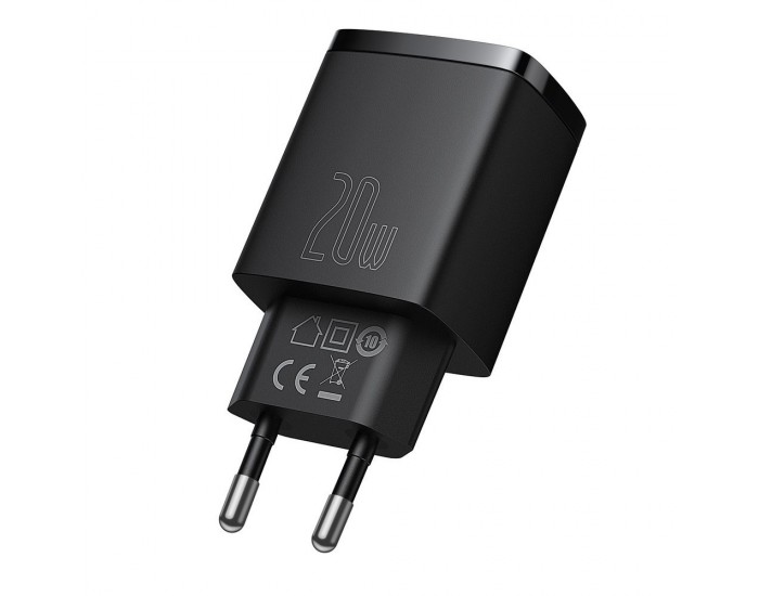 Зарядно устройство Baseus USB към USB Type C 20W 3A Quick Charge 3.0 CCXJ-B01 - черно