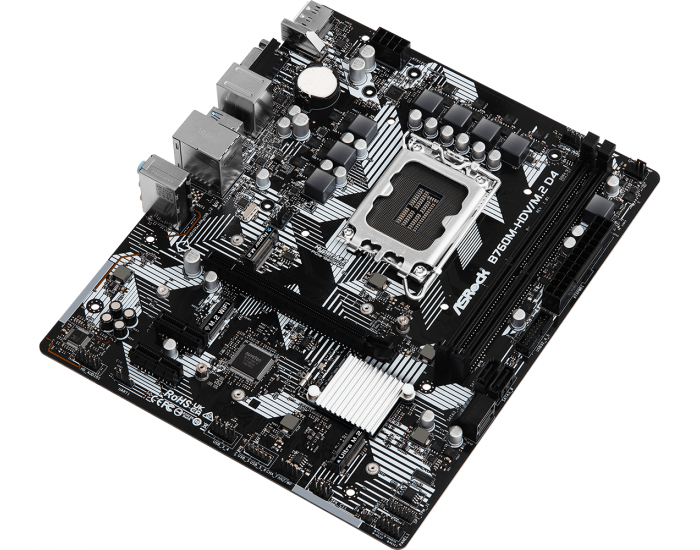 ASROCK MB Desktop B760M-HDV/M.2 D4 (S1700, 2x DDR4, 1x PCIe 4.0 x16, 2x PCIe 3.0 x1, 1x Hyper M.2 PCIe Gen4x4, 1x M.2 Ultra Gen3x4, 4x SATA3, 1x USB-C, 5x USB 3.2, 5x USB 2.0, 1xRJ-45 1Gbit, 1x VGA, 1x HDMI, 1x DP, mATX