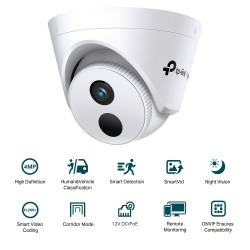 4MP IR куполна мрежова камера TP-Link VIGI C440I(4mm) - Видеонаблюдение