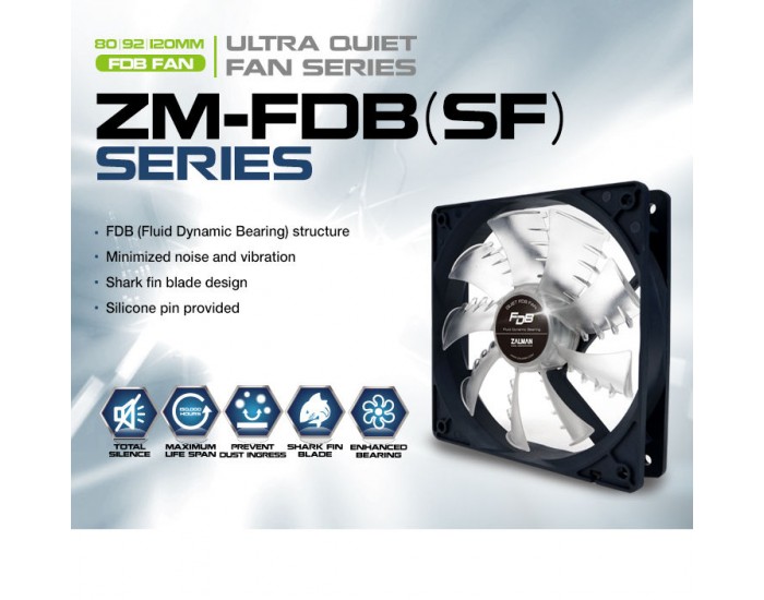 Oхладител за кутия Zalman ZM-F2-FDB SF 92 мм