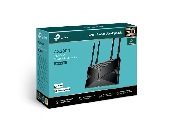 2-лентов Gigabit Wi-Fi 6 рутер TP-Link Archer AX53 AX3000