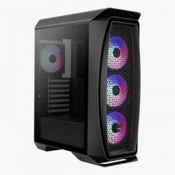 Кутия за настолен компютър Aerocool Aero One Frost с прозрачен панел от закалено стъкло AERO_ONE_FROST-G-BK-V1 - черна - Аксесоари, Кутии, Вентилатори