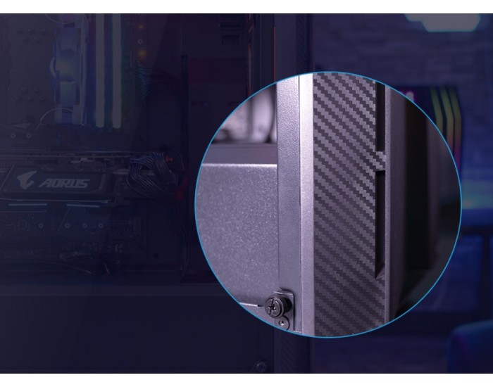 Кутия за настолен компютър Aerocool Cylon Pro RGB прозрачен панел от закалено стъкло CYLON-PRO-G-WT-V2 - бяла