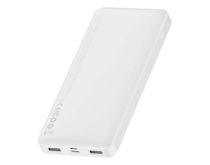 Външна батерия Baseus Bipow Digital Display 10000 mAh 15W 2 USB / USB-C PPDML-I02 - бяла