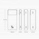 Външна батерия Baseus Bipow Digital Display 10000 mAh 15W 2 USB / USB-C PPDML-I02 - бяла