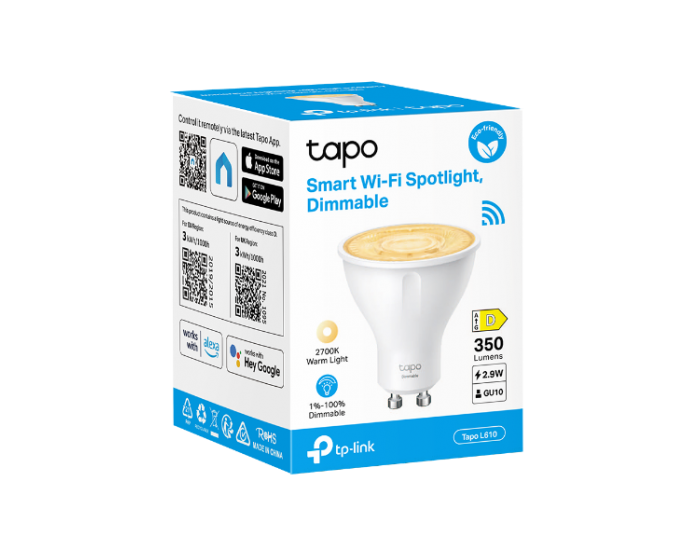 Интелигентна електрическа крушка с рефлектор TP-Link Tapo L610 Spotlight Dimmable