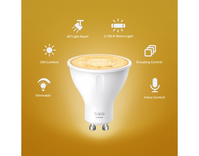 Интелигентна електрическа крушка с рефлектор TP-Link Tapo L610 Spotlight Dimmable