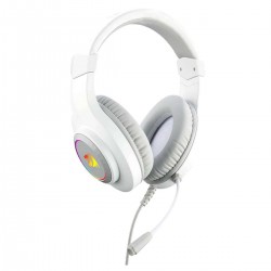 USB RGB LED геймърски слушалки с микрофон Redragon Hylas H260-W - Слушалки, Микрофони и Уеб Камери