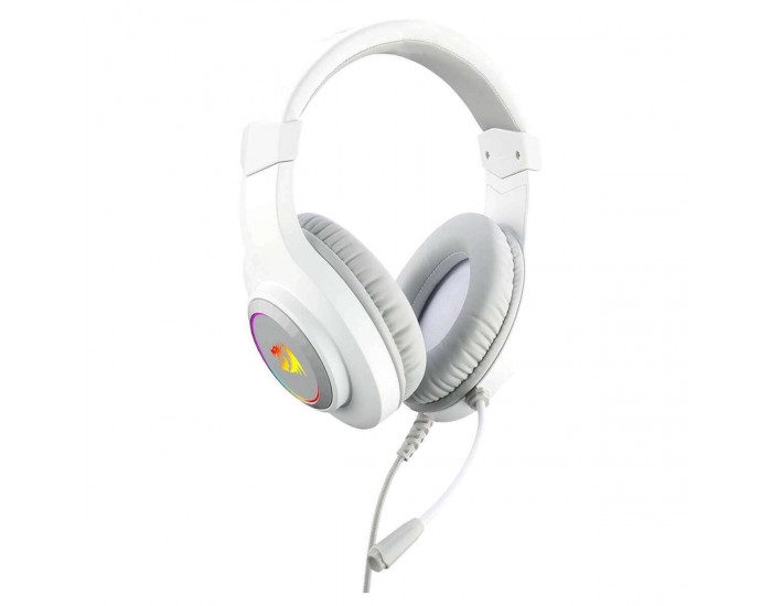 USB RGB LED геймърски слушалки с микрофон Redragon Hylas H260-W