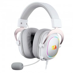 Геймърски слушалки Redragon H510W-RGB Zeus X RGB - бели - Слушалки, Микрофони и Уеб Камери