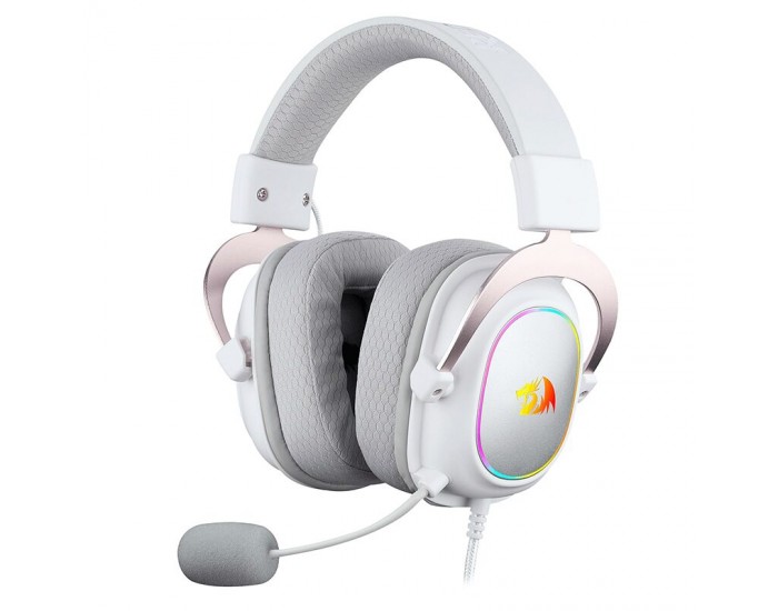 Геймърски слушалки Redragon H510W-RGB Zeus X RGB - бели