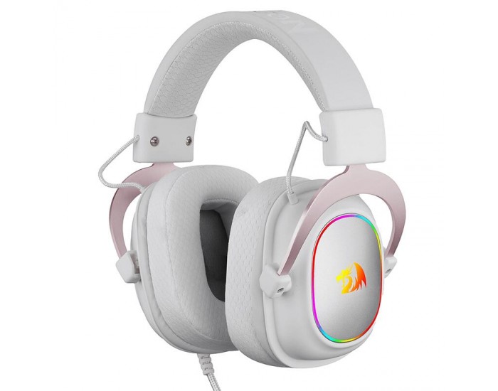 Геймърски слушалки Redragon H510W-RGB Zeus X RGB - бели