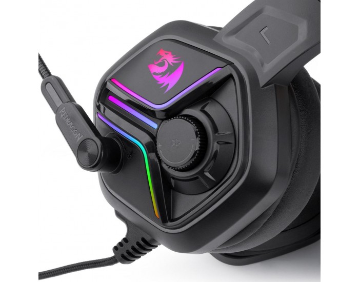 RGB геймърски слушалки с микрофон Redragon Ajax H230-BK