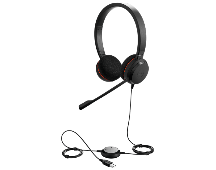 Слушалки Jabra Evolve 20 MS стерео с микрофон USB 4999-823-109