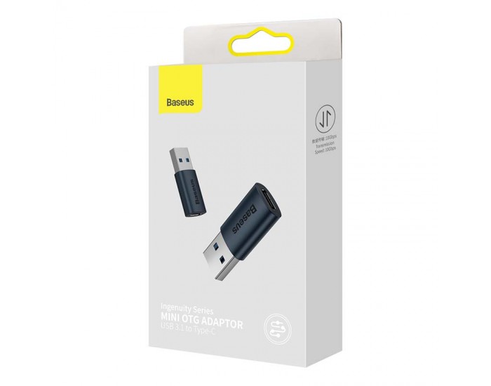 Адаптер Baseus Ingenuity USB-C (F) към USB A (M) тъмносин
