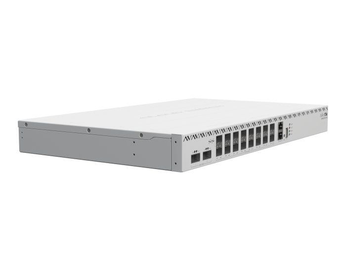 Комутатор Mikrotik CRS518-16XS-2XQ-RM 2x 100 Gigabit QSFP28 порта и 16x 25 Gigabit SFP28 порта