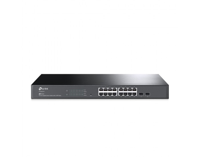 16-портов гигабитен управляем комутатор TP-Link JetStream TL-SG2218 с 2 SFP слота