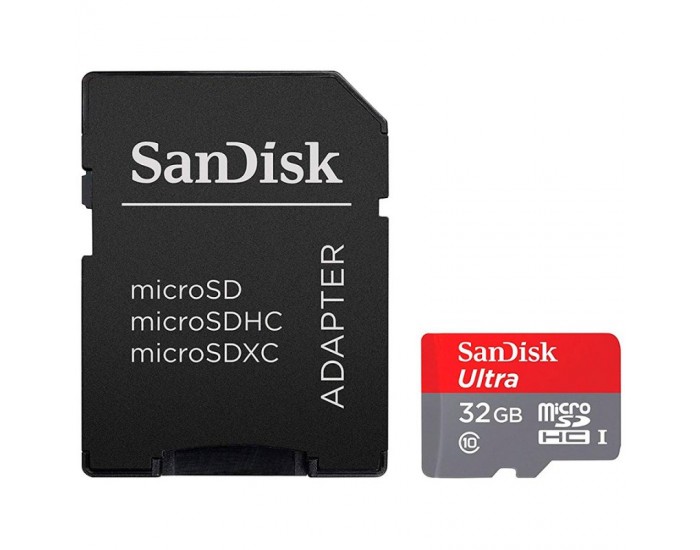 SANDISK 32GB microSDHC Card with Adapter