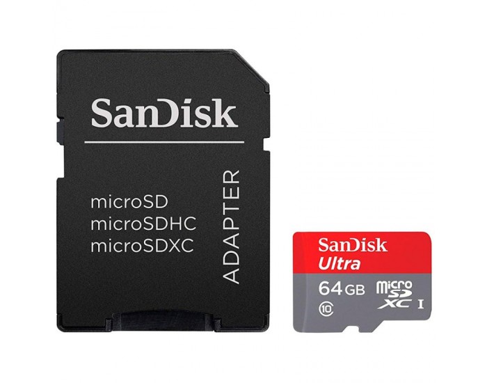 SANDISK 64GB microSDHC Card with Adapter SANDISK 64GB microSDHC Card with Adapter
