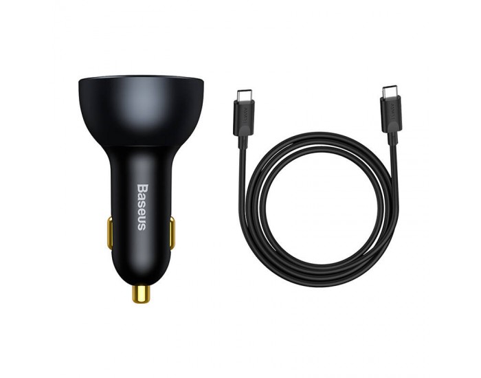 Зарядно за кола Baseus Qualcomm Quick Charge 5 USB, 2x USB-C, 160W TZCCZM-0G - сиво