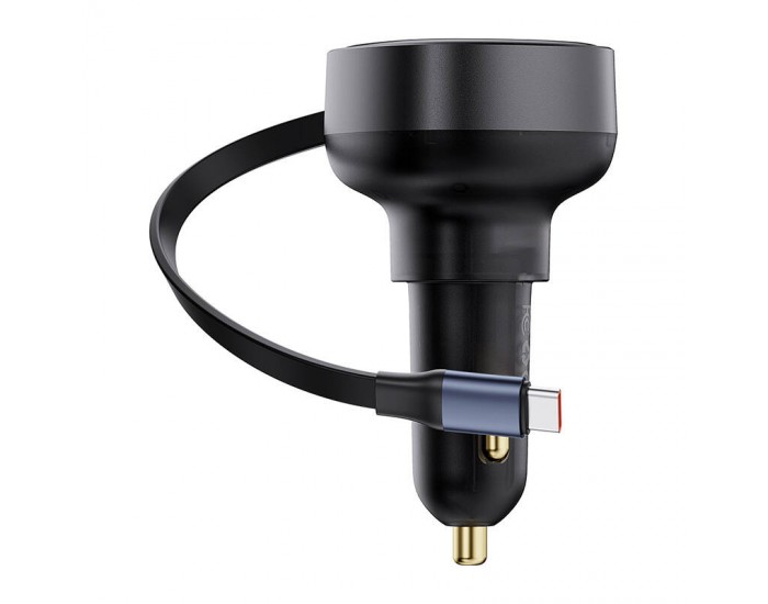 Зарядно за кола Baseus Enjoyment Pro с кабел USB-C, 60W C00057802111-01 - черно