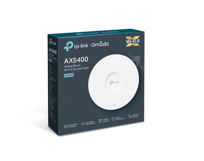 Точка за достъп TP-Link Omada EAP670 AX5400 Ceiling Mount WiFi 6