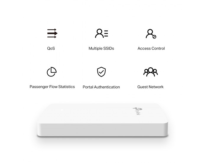 Безжична MU-MIMO Gigabit точка за достъп с монтаж на стена TP-Link EAP235-Wall Omada AC1200