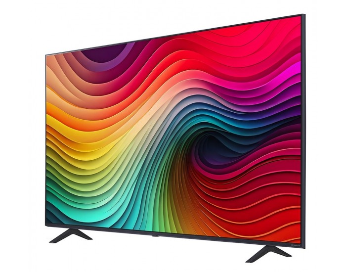 Телевизор LG 55NANO81T3A, 55" 4K HDR Smart Nano Cell TV, 3840x2160, DVB-T2/C/S2, AI Alpha 5 Gen7, HDR 10 PRO, webOS 24, ThinQ AI, WiFi, Clear Voice, AI Upscaling, Bluetooth, Hdmi, CI, LAN, AirPlay2, SPDIF, 2 Pole stand, Silver