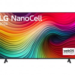 Телевизор LG 65NANO81T3A, 65" 4K HDR Smart Nano Cell TV, 3840x2160, DVB-T2/C/S2, AI Alpha 5 Gen7, HDR 10 PRO, webOS 24, ThinQ AI, WiFi, Clear Voice, AI Upscaling, Bluetooth, Hdmi, CI, LAN, AirPlay2, SPDIF, 2 Pole stand, Silver - Офис техника