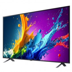 Телевизор LG 50QNED80T3A, 50" 4K QNED HDR Smart TV, 3840x2160, DVB-T2/C/S2, Alpha 5 AI 4K Gen7, HDR 10 PRO, webOS 24 ThinQ, 4K Upscaling, WiFi 5, Voice Controll, Bluetooth 5.1, AirPlay 2, LAN, CI, HDMI, SPDIF, 2 pole Stand , Silver - Офис техника