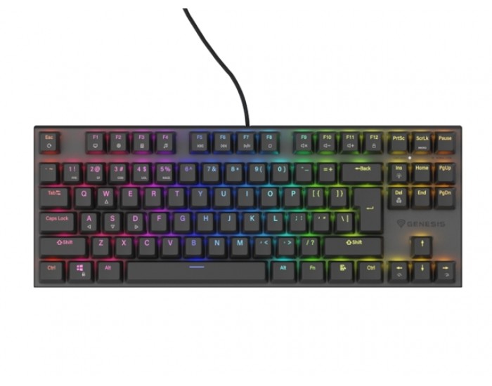 Клавиатура Genesis Mechanical Gaming Keyboard Thor 303 TKL RGB Backlight Brown Switch US Layout Black Клавиатура Genesis Mechanical Gaming Keyboard Thor 303 TKL RGB Backlight Brown Switch US Layout Black