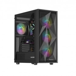 Кутия за компютър Genesis PC Case DIAXID 605 RGB Mini Tower Window, Black Кутия за компютър Genesis PC Case DIAXID 605 RGB Mini Tower Window, Black - Офис техника