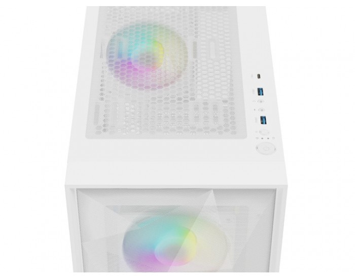 Кутия за компютър Genesis PC Case DIAXID 605 RGB Mini Tower Window, White Кутия за компютър Genesis PC Case DIAXID 605 RGB Mini Tower Window, White