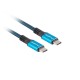Кабел Lanberg USB-C(M) -> USB-C (M) 4.0 cable 0.5m 100W 8K 30Hz Black-Blue Кабел Lanberg USB-C(M) -> USB-C (M) 4.0 cable 0.5m 100W 8K 30Hz Black-Blue