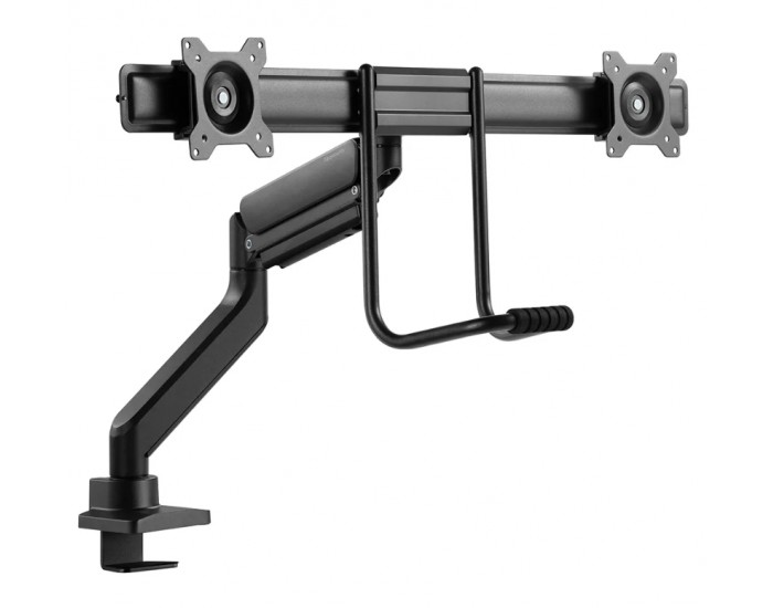 Стойка Neomounts by NewStar Screen Desk Mount 2 screens (topfix clamp & grommet), Black Стойка Neomounts by NewStar Screen Desk Mount 2 screens (topfix clamp & grommet), Black