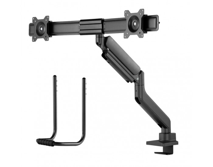 Стойка Neomounts by NewStar Screen Desk Mount 2 screens (topfix clamp & grommet), Black Стойка Neomounts by NewStar Screen Desk Mount 2 screens (topfix clamp & grommet), Black