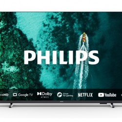 Телевизор Philips 55PUS7409/12, 55" 4K UHD LED, 3840x2160, DVB-T/T2/T2-HD/C/S/S2, 60Hz, Pixel Precise UHD, HDR+, Google TV, Dolby Atmos, VRR, 3*HDMI, 2*USB, 802.11ac, 20W RMS, Black - Офис техника