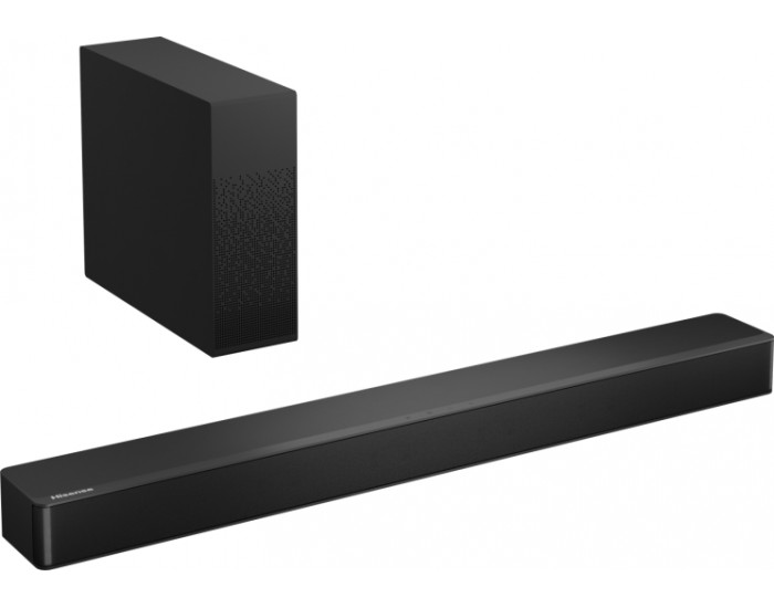 Аудио система Hisense HS2100 2.1 Ch 240W Sound Bar with Wireless Subwoofer - DTS Virtual X, Dolby Audio, 6 EQ Modes, HDMI ARC, Bluetooth 5.3 Аудио система Hisense HS2100 2.1 Ch 240W Sound Bar with Wireless Subwoofer - DTS Virtual X, Dolby Audio, 6 EQ Modes, HDMI ARC, Bluetooth 5.3