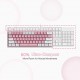 Кабелна/Bluetooth 5/2.4GHz RGB механична геймърска клавиатура Redragon Fizz Pro K616-RGB-WP_RD - бяло/розово