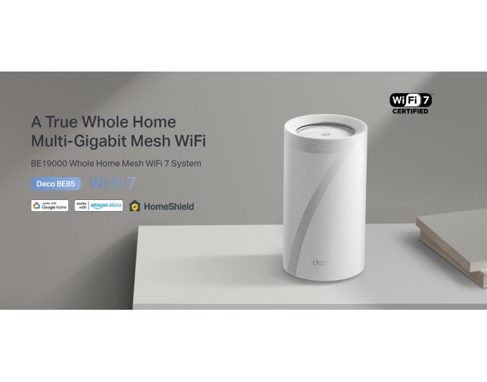 Безжична Wi-fi 7 Mesh система TP-Link Deco BE85(2-pack) BE19000
