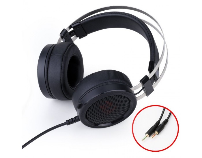 Геймърски слушалки с микрофон Redragon Scylla H901 черни
