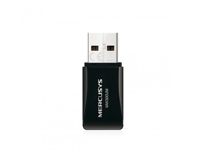 Безжичен мини USB адаптер Mercusys MW300UM N300