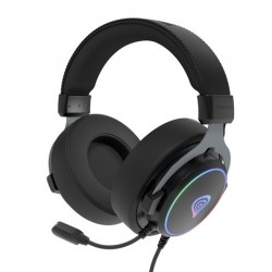 Слушалки Genesis Headset Neon 764 with microphone, RGB illumination, USB, Black - Слушалки, Микрофони и Уеб Камери