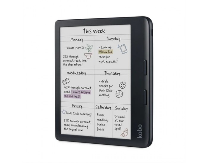 Четец за Е-книги Kobo Libra Colour e-Book Reader, E Ink touchscreen 7 inch, 1680 x 1264, 32 GB, 1 GHz, Greutate 0.215 kg, Wireless Da, Comfort Light PRO, IPX8 - up to 60 mins in 2 metres of water, 15 file formats supported natively, Black Четец за Е-книги Kobo Libra Colour e-Book Reader, E Ink touchscreen 7 inch, 1680 x 1264, 32 GB, 1 GHz, Greutate 0.215 kg, Wireless Da, Comfort Light PRO, IPX8 - up to 60 mins in 2 metres of water, 15 file formats supported natively, Black