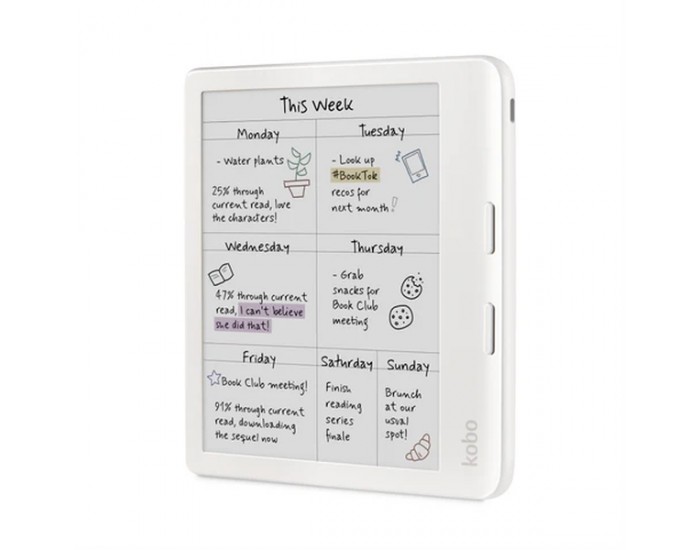 Четец за Е-книги Kobo Libra Colour e-Book Reader, E Ink Kaleido touchscreen 7 inch, 1680 x 1264, 32 GB, 2 GHz, Greutate 0.215 kg, Wireless Da, Comfort Light PRO, IPX8 - up to 60 mins in 2 metres of water, 15 file formats supported natively, White Четец за Е-книги Kobo Libra Colour e-Book Reader, E Ink Kaleido touchscreen 7 inch, 1680 x 1264, 32 GB, 2 GHz, Greutate 0.215 kg, Wireless Da, Comfort Light PRO, IPX8 - up to 60 mins in 2 metres of water, 15 file formats supported natively, White