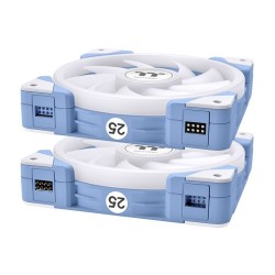 Вентилатор Thermaltake SWAFAN EX12 ARGB PC Cooling Fan TT Premium Edition 3 Fan Pack Hydrangea Blue ( 25th Anniversary Edition ) - Аксесоари, Кутии, Вентилатори