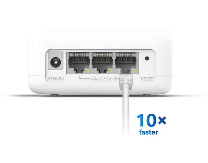 Безжична Wi-Fi 6 Mesh система Mercusys Halo H60X(2-pack) AX1500