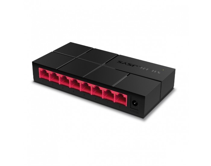 8-портов настолен комутатор Mercusys MS108G 10/100/1000 Mbps