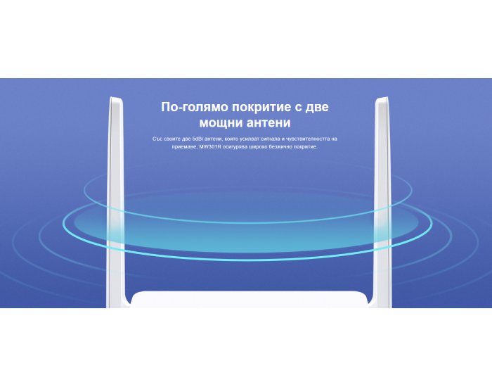 Безжичен рутер Mercusys MW301R 300 Mbps